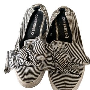 Converse Women's Striped Bow Sneakers